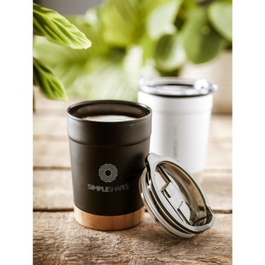 Logo trade advertising products picture of: Kobe Bamboo RCS Recycled Steel 350 ml coffee cup