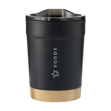 Logotrade promotional gift image of: Kobe Bamboo RCS Recycled Steel 350 ml coffee cup