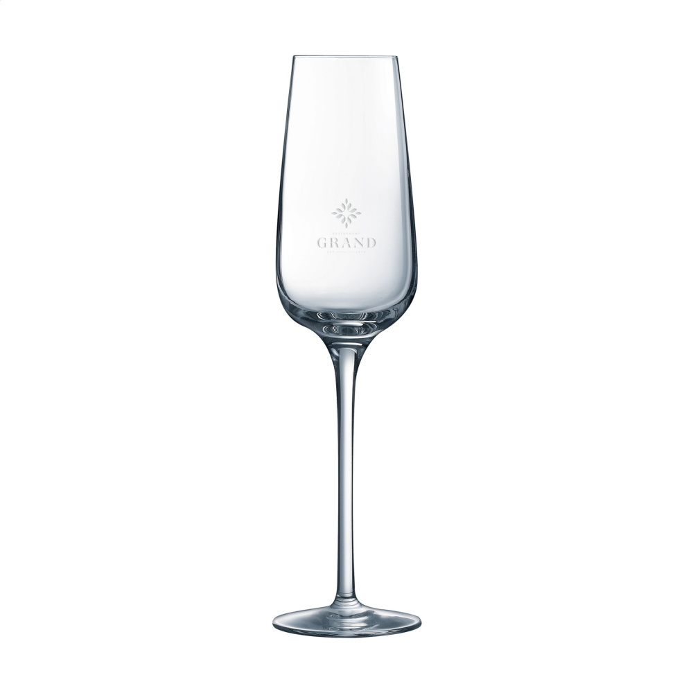 Logo trade business gift photo of: Riviera Champagne glass 210 ml