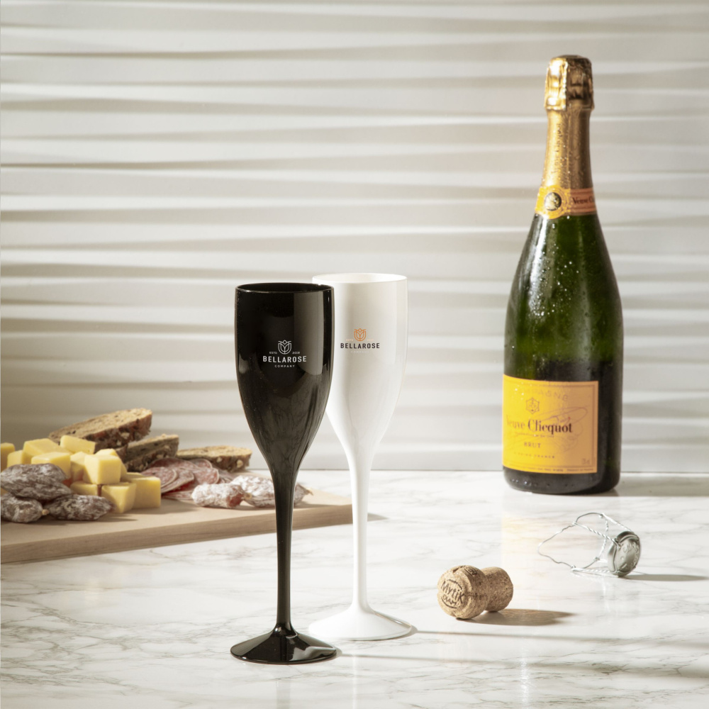 Logo trade corporate gifts image of: Lunaire Reusable Champagne Glass 150 ml