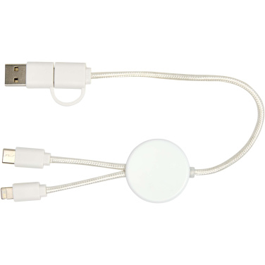 Logotrade promotional item picture of: Citala 5-in-1 recycled plastic 30 cm data sync and 27W fast charge cable