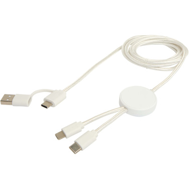 Logo trade promotional item photo of: Citala 5-in-1 recycled plastic 150 cm data sync and 27W fast charge cable