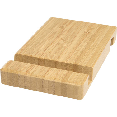 Logo trade promotional item photo of: Bubup bamboo 2-angled tablet and phone stand