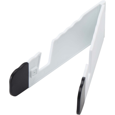 Logo trade promotional merchandise image of: Buna recycled plastic foldable tablet and phone stand