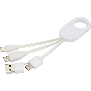 Logo trade promotional product photo of: Troop 4-in-1 recycled plastic charging cable