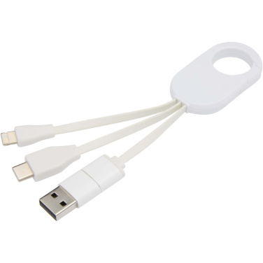 Logo trade promotional gift photo of: Troop 4-in-1 recycled plastic charging cable