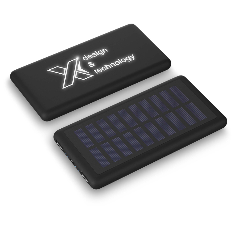 Logotrade promotional giveaways photo of: SCX.design P30 8000 mAh light-up solar power bank