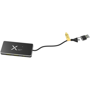 Logo trade business gift photo of: SCX.design H20 8-in-1 USB hub with dual input and 6-ports