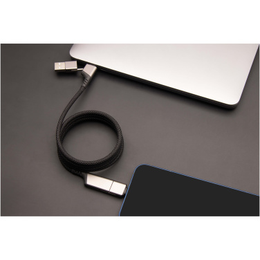 Logotrade promotional giveaway image of: SCX.design C52 100W 4-in-1 rPET magnetic ultra fast charging cable 