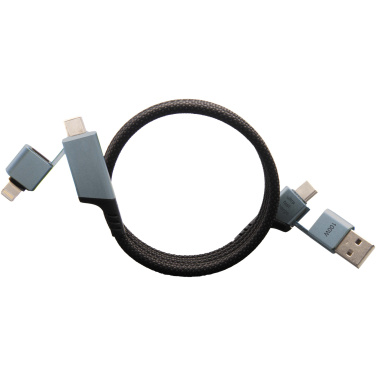 Logo trade promotional items image of: SCX.design C52 100W 4-in-1 rPET magnetic ultra fast charging cable 