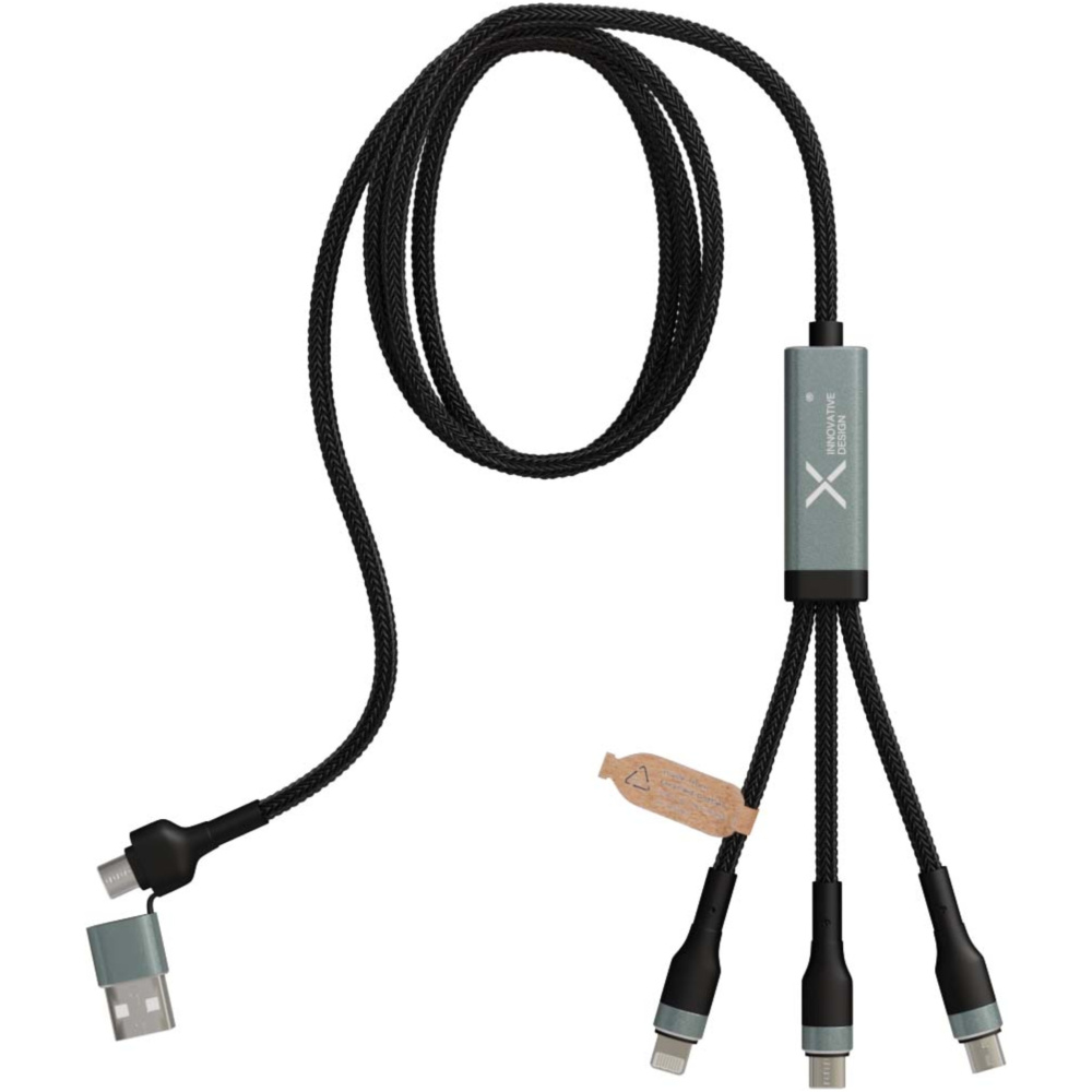 Logo trade advertising products picture of: SCX.design C53 100W 5-in-1 rPET ultra fast charging cable