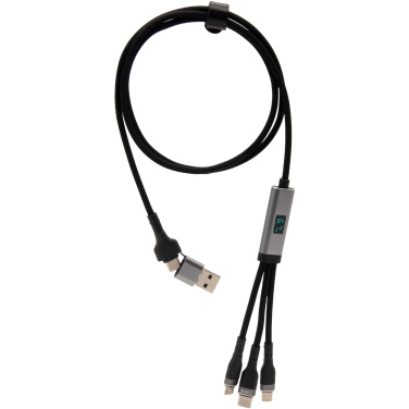 Logo trade advertising products picture of: SCX.design C53 100W 5-in-1 rPET ultra fast charging cable