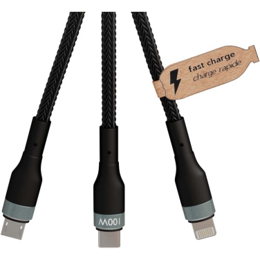 Logotrade corporate gifts photo of: SCX.design C53 100W 5-in-1 rPET ultra fast charging cable