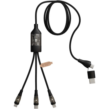 Logo trade promotional item photo of: SCX.design C50 5-in-1 fast charging 100W/5A cable with digital display