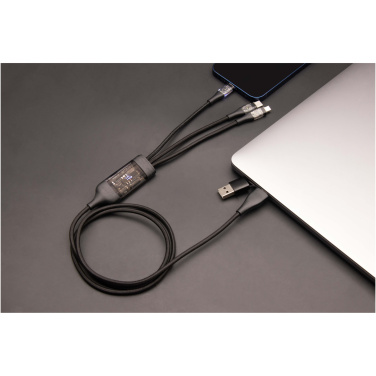 Logo trade promotional merchandise photo of: SCX.design C50 5-in-1 fast charging 100W/5A cable with digital display