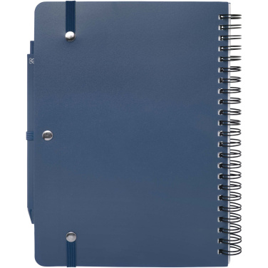 Logo trade corporate gift photo of: Thalaasa A5 ocean-bound hard cover notebook with ballpoint pen (black ink)