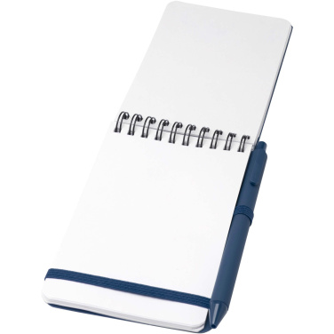 Logo trade promotional merchandise picture of: Thalaasa A6 hard cover ocean-bound notebook with ballpoint pen (black ink)