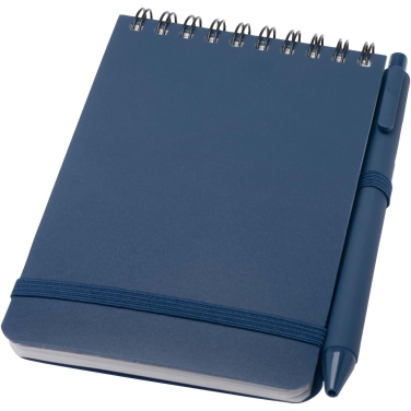 Logo trade promotional products picture of: Thalaasa A6 hard cover ocean-bound notebook with ballpoint pen (black ink)