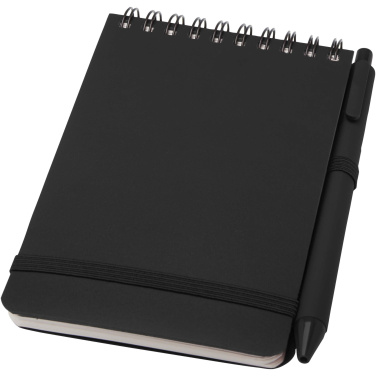 Logotrade promotional product picture of: Thalaasa A6 hard cover ocean-bound notebook with ballpoint pen (black ink)