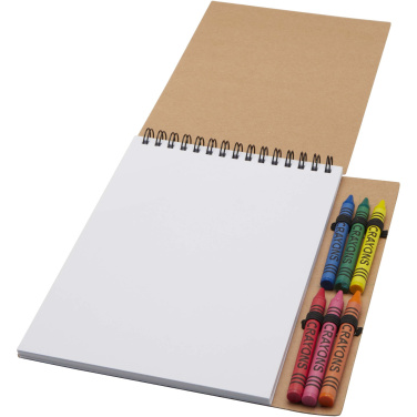 Logotrade promotional merchandise picture of: Doodle A5 spiral soft cover notebook and crayon set