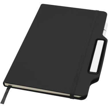 Logotrade promotional giveaway image of: Nexus A5 hard cover notebook with pen and pencil combo (black ink)