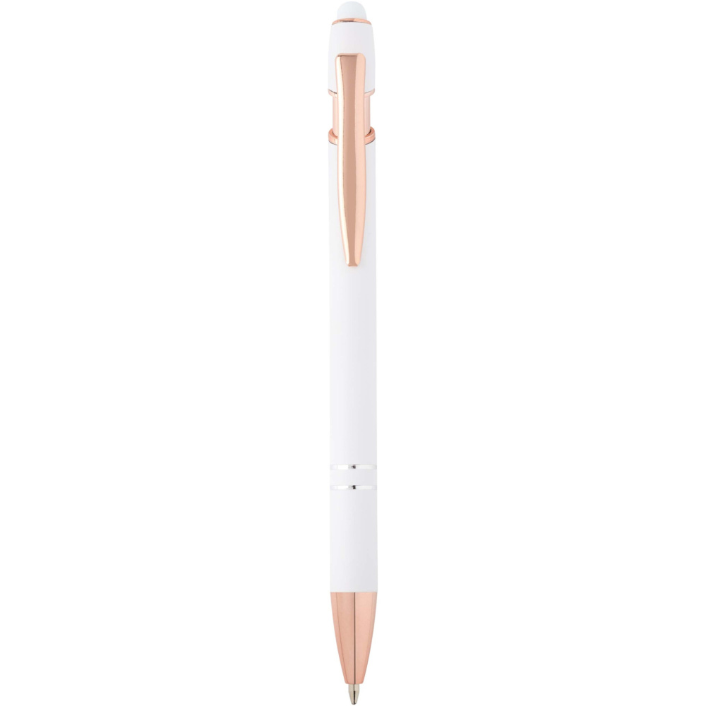 Logo trade promotional giveaway photo of: Nanna ballpoint pen with rose gold finish (blue ink)