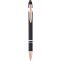 Nanna ballpoint pen with rose gold finish (blue ink), Solid black