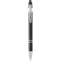 Kish ballpoint pen with silver finish (blue ink), Solid black