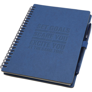 Logo trade promotional items image of: Slate reusable soft cover notebook and pen set (black ink)