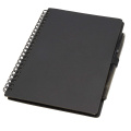 Slate reusable soft cover notebook and pen set (black ink), Solid black