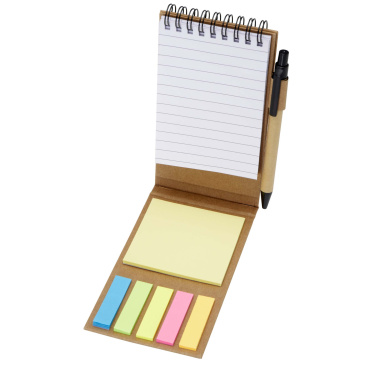 Logo trade promotional giveaway photo of: Flipper sticky notepad with ballpoint pen (black ink)