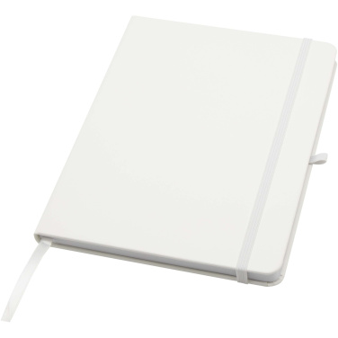 Logo trade promotional products image of: Teak A5 recycled hard cover notebook with lined pages