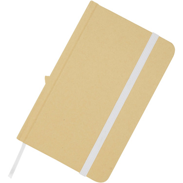 Logo trade advertising products picture of: Reed A6 recycled hard cover notebook with plain pages