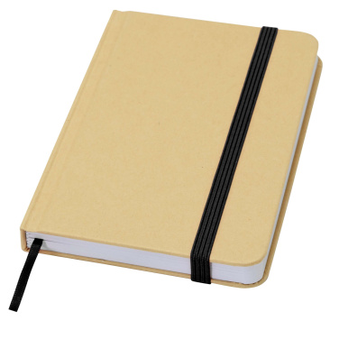 Logo trade promotional items picture of: Reed A6 recycled hard cover notebook with plain pages