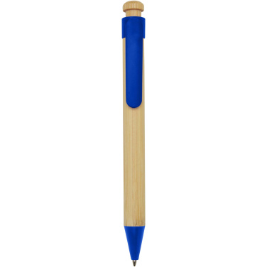 Logotrade advertising product image of: Rattan bamboo and recycled plastic ballpoint pen (black ink)