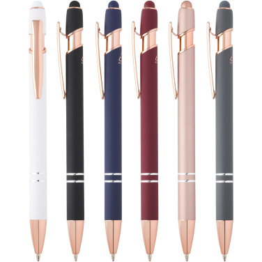 Logo trade promotional product photo of: Nanna ballpoint pen with rose gold finish (black ink)