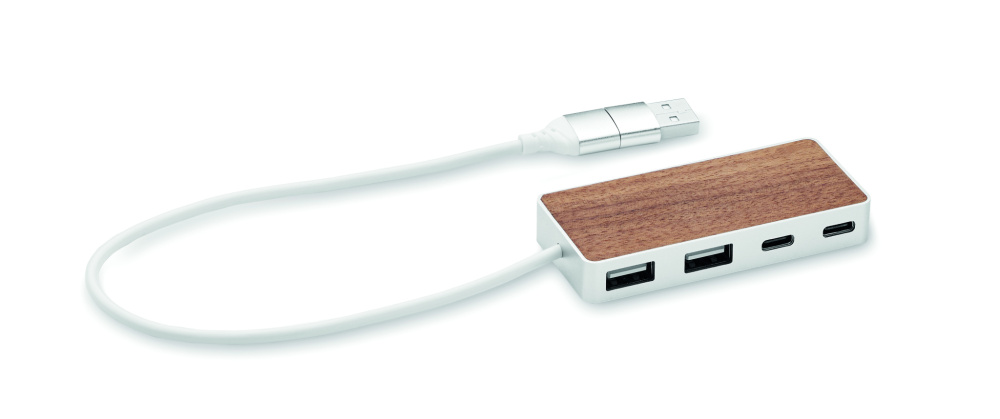 Logotrade promotional gift picture of: USB hub 4 ports 27,5 cm