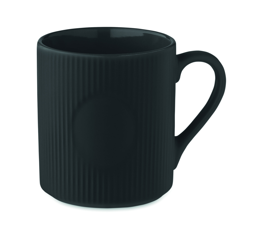 Logo trade promotional gifts picture of: Ribbed ceramic mug mat 340 ml