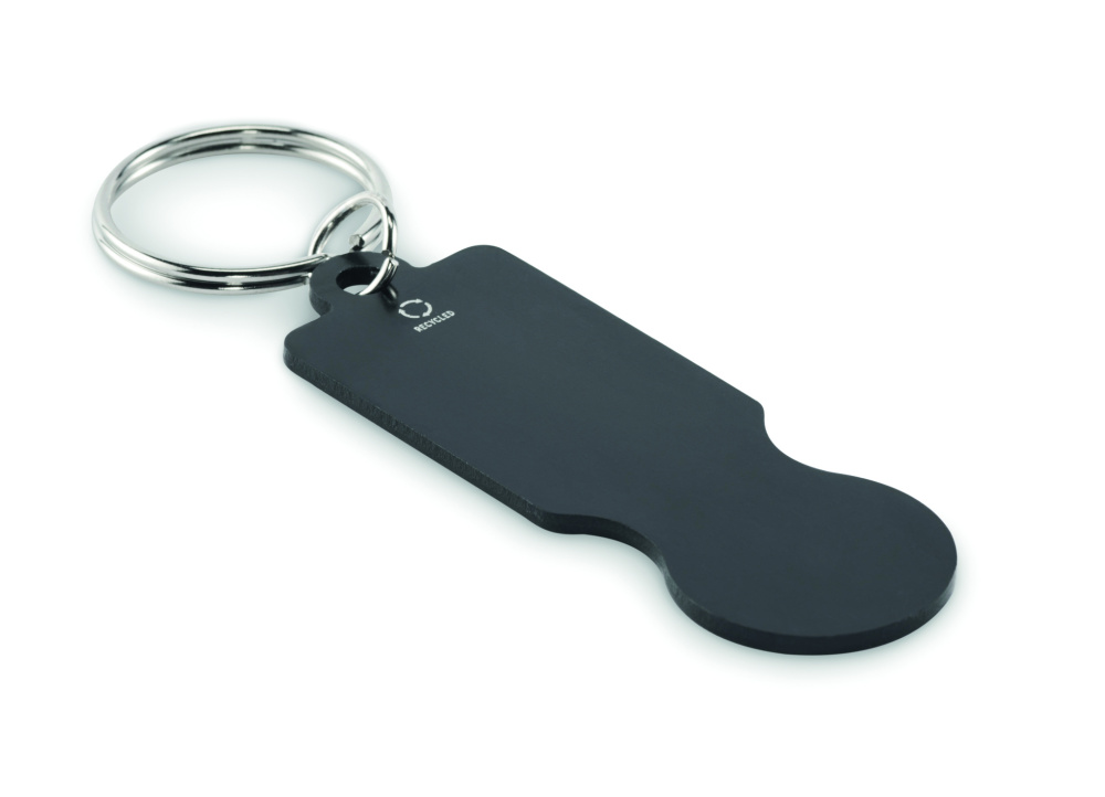 Logo trade promotional merchandise image of: Key ring with trolley token