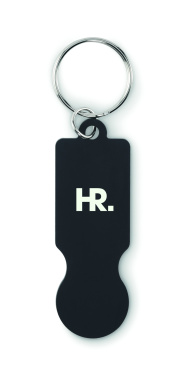 Logotrade promotional gift picture of: Key ring with trolley token