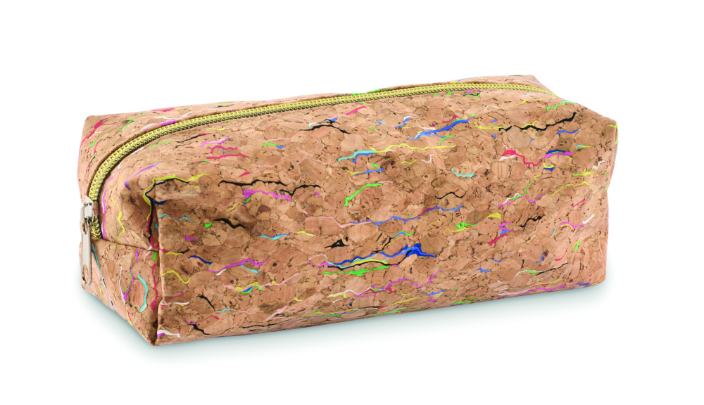 Logo trade advertising products picture of: Coloured cork pencil case