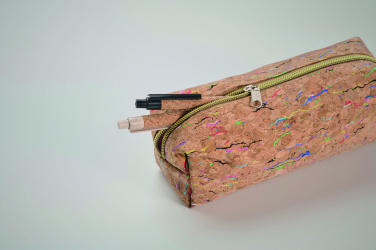 Logo trade promotional gift photo of: Coloured cork pencil case