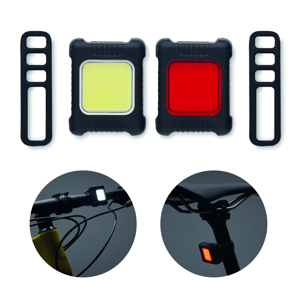 Logotrade advertising product image of: Rechargeable bike light set