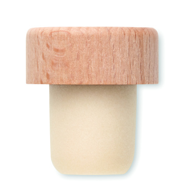 Logo trade corporate gifts image of: Beech wood bottle stopper