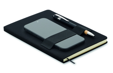 Logo trade promotional items picture of: A5 RPET notebook with pen