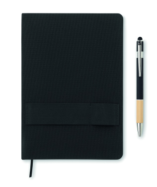 Logotrade advertising product picture of: A5 RPET notebook with pen