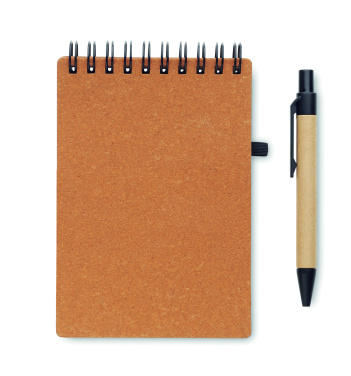 Logo trade corporate gift photo of: Recycled notebook with ball pen