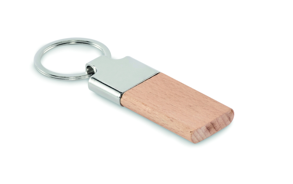 Logotrade promotional item picture of: Key ring with rubber wood