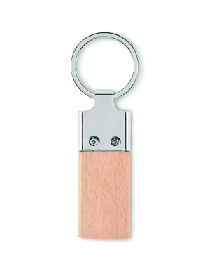 Logo trade promotional gift photo of: Key ring with rubber wood