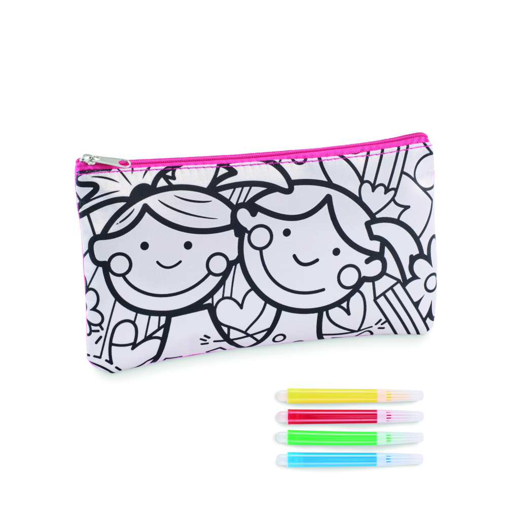 Logo trade corporate gifts picture of: Pencil case with markers